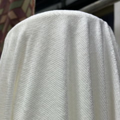 MALHA CORDUROY SEMELHANTE AO VELUDO COTELE COR OFF WHITE 96% POLIÉSTER E 4% ELASTANO COM 1,60 LG 