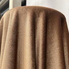 MALHA CORDUROY SEMELHANTE AO VELUDO COTELE COR MARROM 96% POLIÉSTER E 4% ELASTANO COM 1,60 LG 