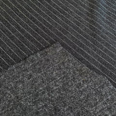 TECIDO MOLETINHO RISCA DE GIZ PRETO 100% POLIÉSTER 340 G/M² COM 1,50 LG