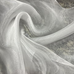 ORGANZA CRISTAL BRANCO  - 100% POLIÉSTER - COM 1,50 LG