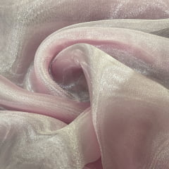 ORGANZA CRISTAL ROSA - 100% POLIÉSTER - COM 1,50 LG