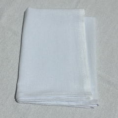 PANO DE PRATO E COPA PP-24 COM BAINHA BRANCO 100% ALGODÃO COM 0,48CM X 0,70 CM