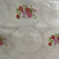 PLÁSTICO CRISTAL ESTAMPADO - 100% PVC - COM 1,40 LG - 6A84BC78D3A61