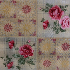 PLÁSTICO CRISTAL ESTAMPADO - 100% PVC - COM 1,40 LG - 6A84BE8609132