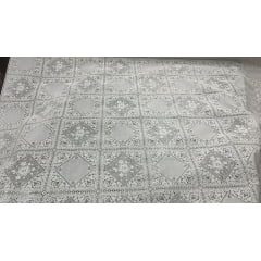 PLÁSTICO RENDADO ATOALHADO - BRANCO - 100% PVC - COM 1,37 LG - 6A96B21F5E4AA