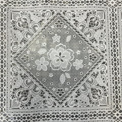 PLÁSTICO RENDADO ATOALHADO - BRANCO - 100% PVC - COM 1,37 LG - 6A96B21F5E4AA