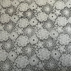 RENDA GUIPIR - COR BRANCA - DESENHO 094 - 100% POLIÉSTER - COM 1,30 LG