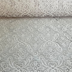 RENDA GUIPIR - COR MARFIM - DESENHO 095 - 100% POLIÉSTER - COM 1,30 LG
