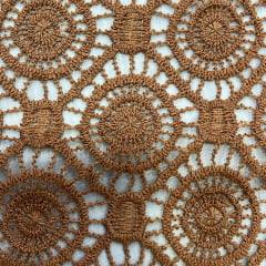 RENDA GUIPIR - COR TERRACOTA - DESENHO 100 - 100% POLIÉSTER - COM 1,30 LG