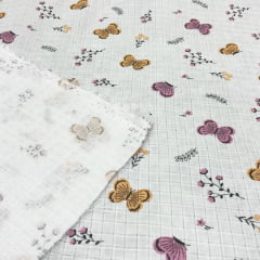 TECIDO DE FRALDA NOVA AMERICANA ESTAMPADA MINE QUADRADO COM 8 MM 100% ALGODÃO COM 0,75 LG 69D5655090C7A