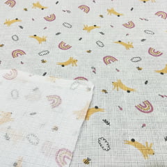 TECIDO DE FRALDA NOVA AMERICANA ESTAMPADA MINE QUADRADO COM 8 MM 100% ALGODÃO COM 0,75 LG 69D56704226AB