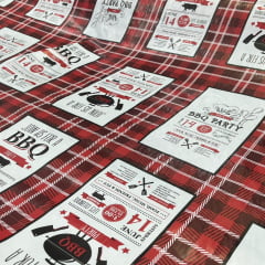 FLANELADO BARBECUE VERMELHO 100% POLIÉSTER COM 1,40 LG