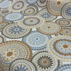 FORRO PARA TOALHA DE MESA TÉRMICO ESTAMPA BABY SKIN MANDALAS 100% POLIÉSTER COM 1,40 LG