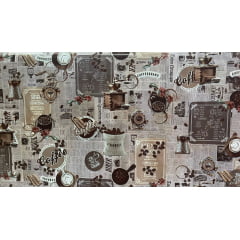 FORRO PARA TOALHA DE MESA TÉRMICO ESTAMPA BARISTA MARROM 100% POLIÉSTER COM 1,40 LG FORRO PARA TOALHA DE MESA TÉRMICO ESTAMPA BARISTA MARROM 100% POLIÉSTER COM 1,40 LG