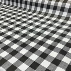 FORRO PARA TOALHA DE MESA TÉRMICO ESTAMPA CHESSMATE PRETA 100% POLIÉSTER COM 1,40 LG