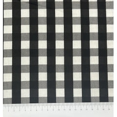 TECIDO TRICOLINE ESTAMPADA XADREZ PRETO COM BRANCO 100% ALGODÃO COM 1,50 LG TECIDO TRICOLINE ESTAMPADA XADREZ PRETO COM BRANCO 100% ALGODÃO COM 1,50 LG