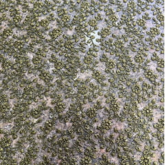 TECIDO TULE BORDADO CELEBRETY EMBROIDERY COR VERDE 100% POLIÉSTER COM 1.27 LG