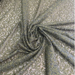 TECIDO TULE BORDADO CELEBRETY EMBROIDERY COR VERDE 100% POLIÉSTER COM 1.27 LG