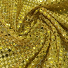 TECIDO PAETÊ FANTASIA - AMARELO - 64 G/M² - 100% POLIÉSTER - COM 1,09 DE LARGURA TECIDO PAETÊ FANTASIA - AMARELO - 64 G/M² - 100% POLIÉSTER - COM 1,09 DE LARGURA