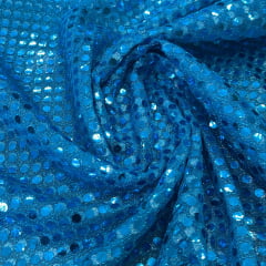 TECIDO PAETÊ FANTASIA - AZUL TURQUESA - 64 G/M² - 100% POLIÉSTER - COM 1,09 DE LARGURA TECIDO PAETÊ FANTASIA - AZUL TURQUESA - 64 G/M² - 100% POLIÉSTER - COM 1,09 DE LARGURA