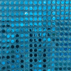 TECIDO PAETÊ FANTASIA - AZUL TURQUESA - 64 G/M² - 100% POLIÉSTER - COM 1,09 DE LARGURA TECIDO PAETÊ FANTASIA - AZUL TURQUESA - 64 G/M² - 100% POLIÉSTER - COM 1,09 DE LARGURA