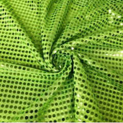 TECIDO PAETÊ FANTASIA - VERDE LIMÃO - 64 G/M² - 100% POLIÉSTER - COM 1,09 DE LARGURA