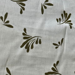 VISCOSE CORA ESTAMPADA COM VERDE - 90% VISCOSE E 10% LINHO 170 G/M² COM 1,40 LG