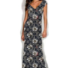 VISCOSE ESTAMPA 3D FLORAL PRATEADO 100% VISCOSE COM 1,40 LG VISCOSE ESTAMPA 3D FLORAL PRATEADO 100% VISCOSE COM 1,40 LG
