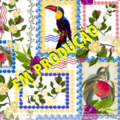 VISCOSE ESTAMPA DIGITAL JARDIM DE TUCANOS 100% VISCOSE COOM 1,40 LG