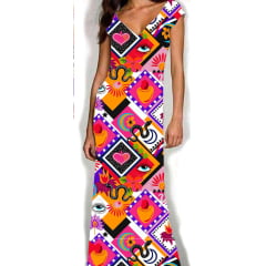 VISCOSE ESTAMPA DIGITAL MOSAICO COLORIDO 100% VISCOSE COM 1,40 LG