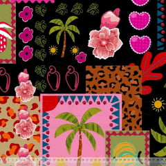 VISCOSE ESTAMPA DIGITAL SELVA POP 100% VISCOSE COM 1,40 LG