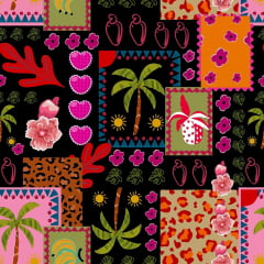 VISCOSE ESTAMPA DIGITAL SELVA POP 100% VISCOSE COM 1,40 LG