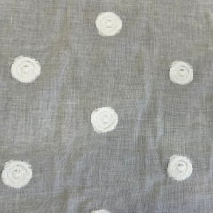 VOIL COTTON ORION BRANCO COM BORDADO BRANCO - 100% ALGODÃO - 90 G/M³ - COM 1,45 LG