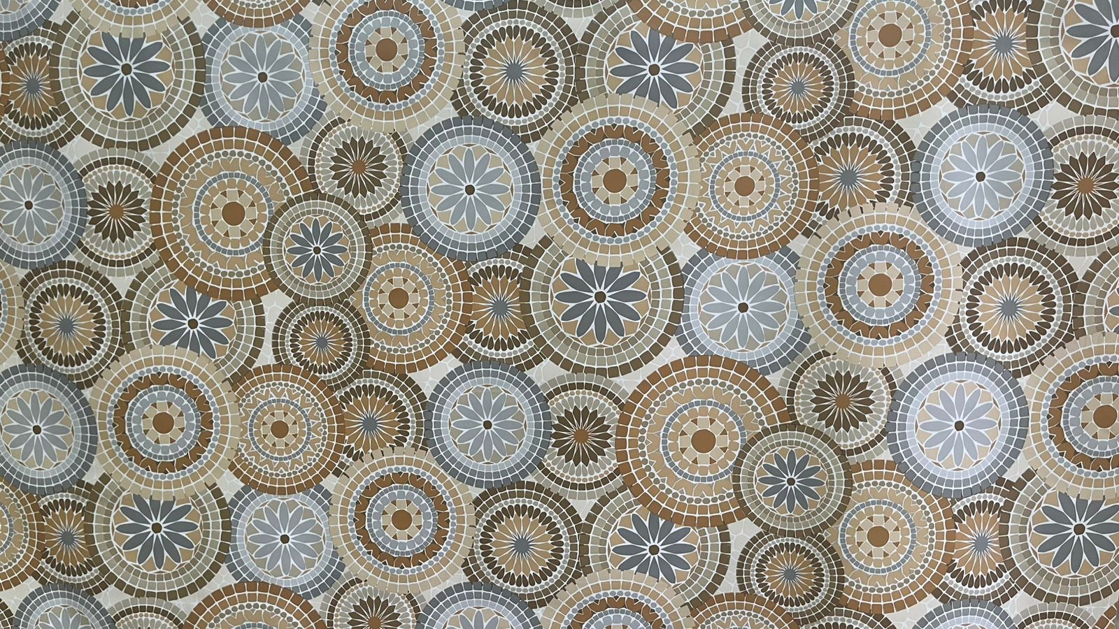 FORRO PARA TOALHA DE MESA TÉRMICO ESTAMPA BABY SKIN MANDALAS 100% POLIÉSTER COM 1,40 LG