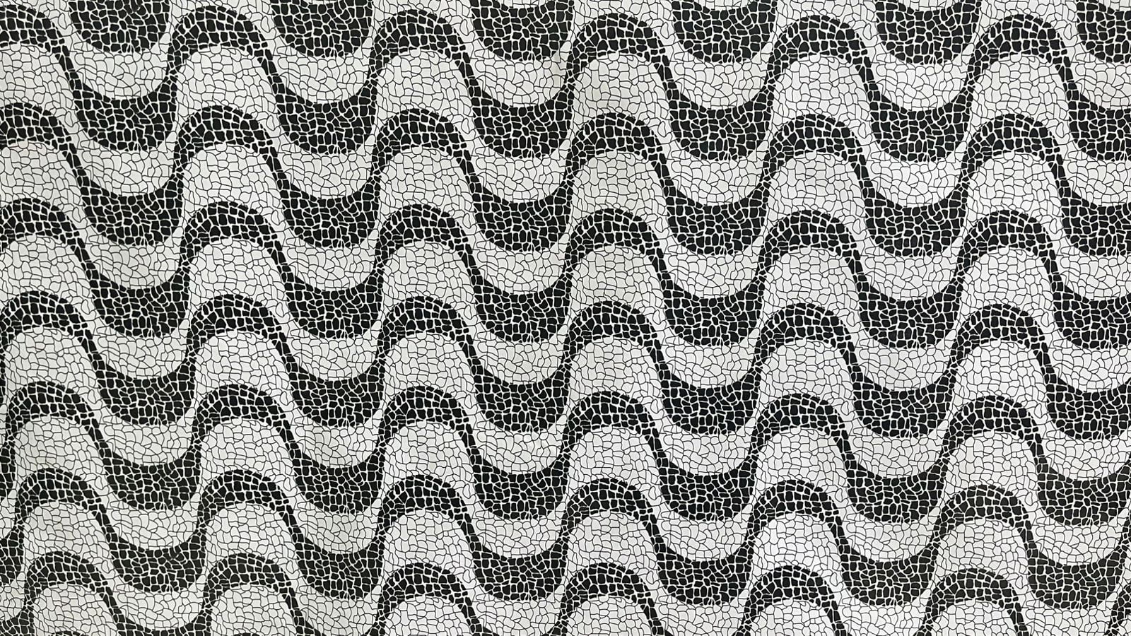 FORRO PARA TOALHA DE MESA TÉRMICO ESTAMPA CALÇADÃO DE COPACABANA 100% POLIÉSTER COM 1,40 LG