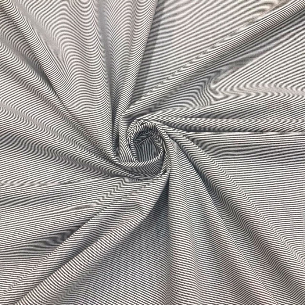 TECIDO FIO TINTO MISTO LISTRAS PRETO COM 1MM - REF. 448