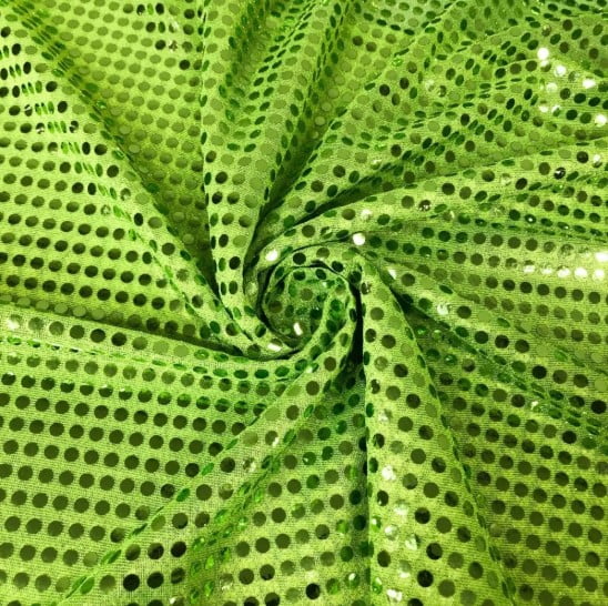 TECIDO PAETÊ FANTASIA - VERDE LIMÃO - 64 G/M² - 100% POLIÉSTER - COM 1,09 DE LARGURA