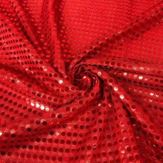 TECIDO PAETÊ FANTASIA - VERMELHO - 64 G/M² - 100% POLIÉSTER - COM 1,09 DE LARGURA