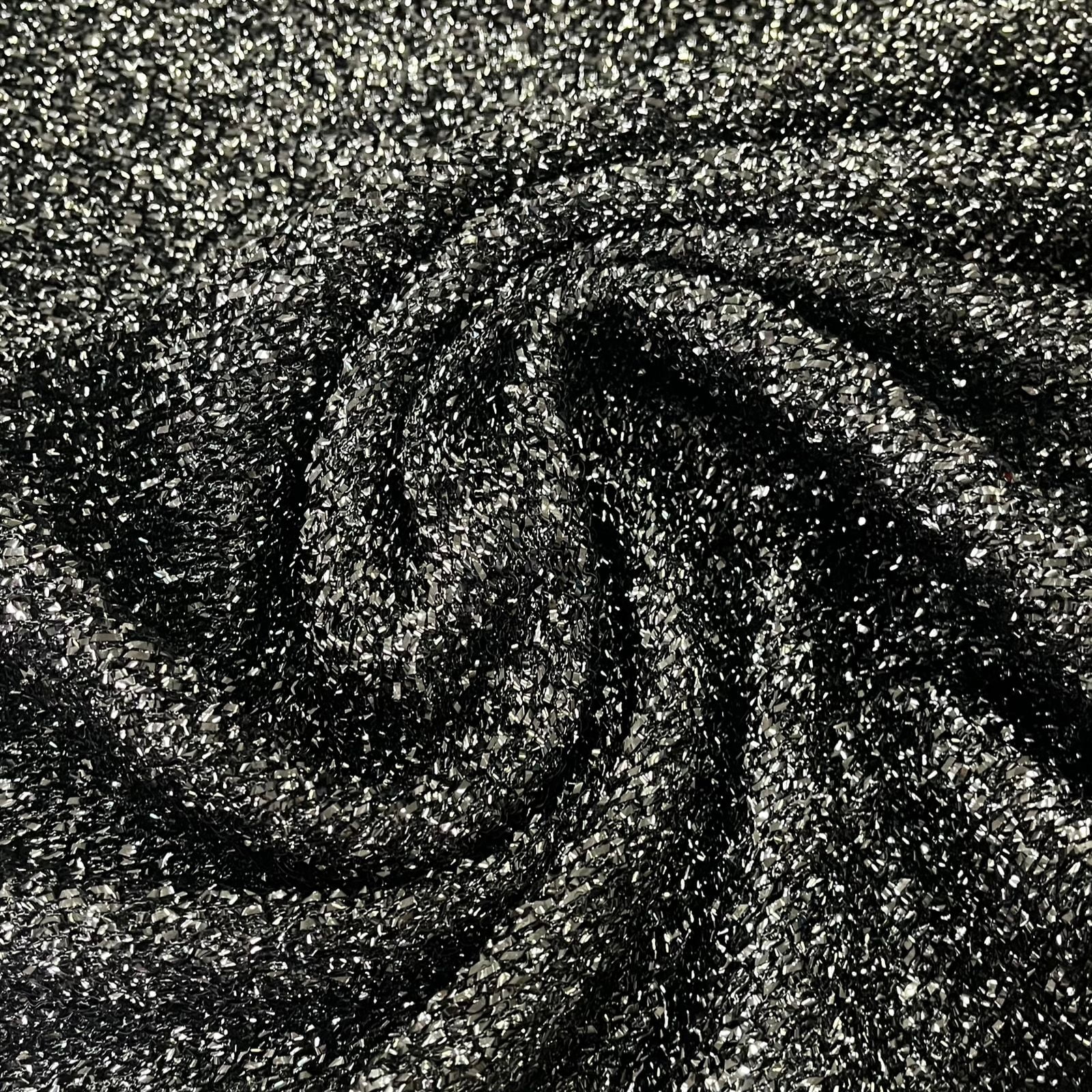 TECIDO SERPENTINA DE CARNAVAL - PRETA - 100% POLIÉSTER - COM 1,50 LG