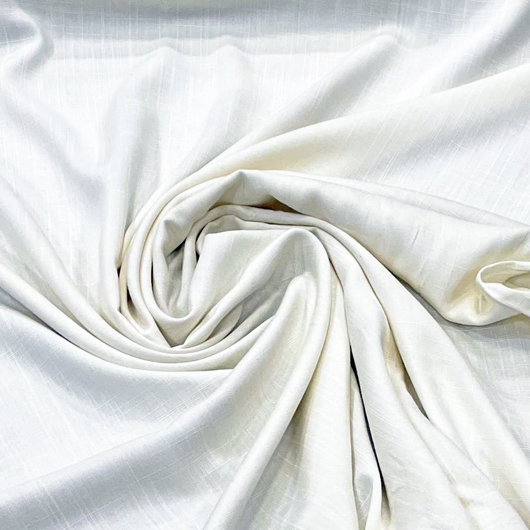 TECIDO VISCOLINHO LISO - COR OFF WHITE - 157 G/M² - 100% VISCOSE - COM 1,37 LG