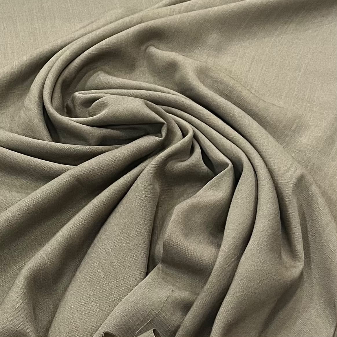 TECIDO VISCOLINHO LISO - COR VERDE MUSGO - 157 G/M² - 100% VISCOSE - COM 1,37 LG