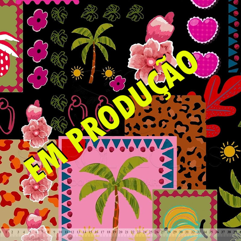 VISCOSE ESTAMPA DIGITAL SELVA POP 100% VISCOSE COM 1,40 LG