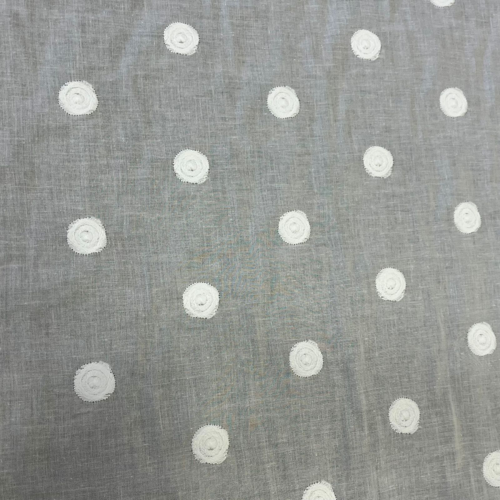 VOIL COTTON ORION BRANCO COM BORDADO BRANCO - 100% ALGODÃO - 90 G/M³ - COM 1,45 LG
