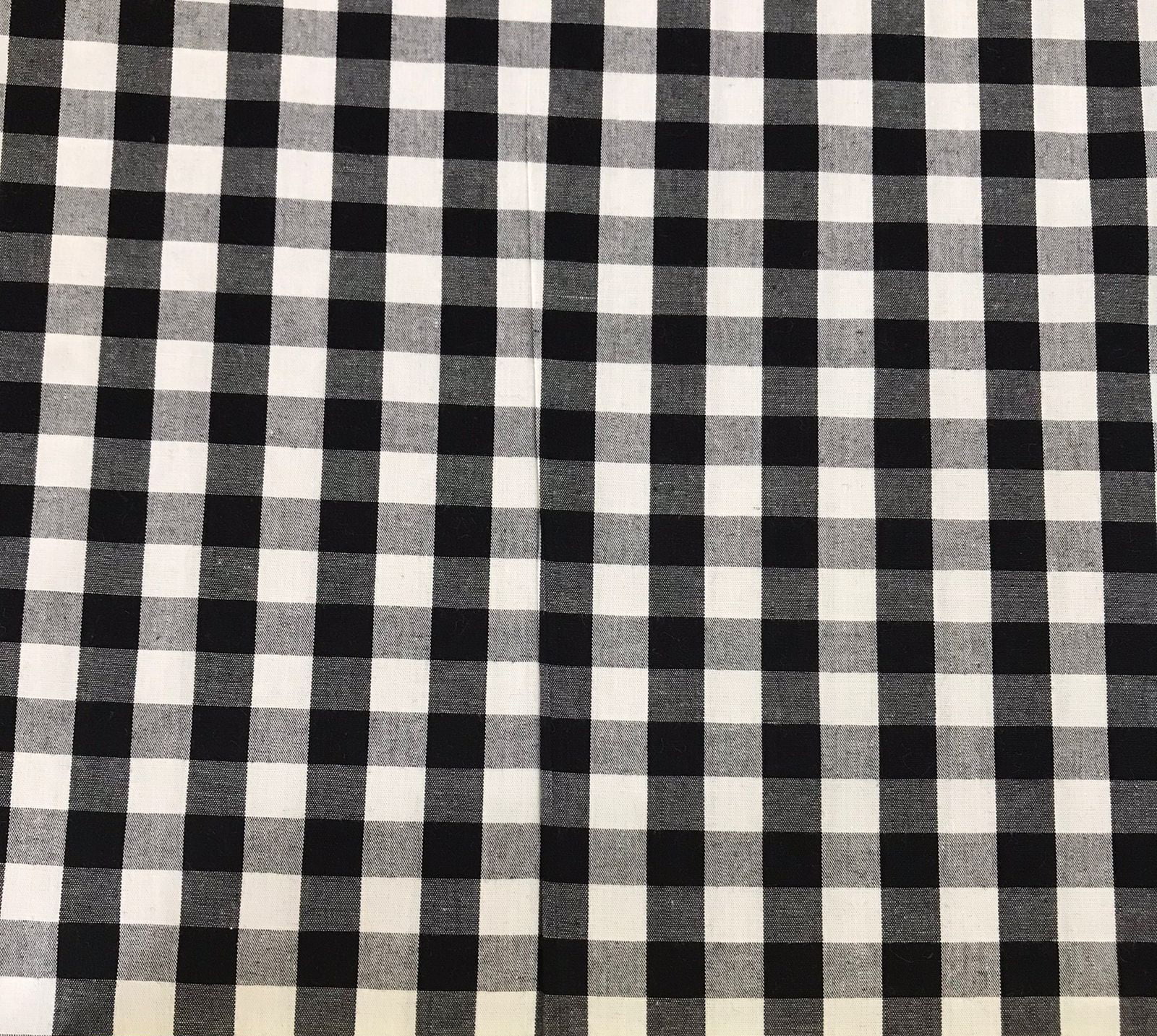 Tecido Estampado para Patchwork - Grid : Xadrez Preto com Fundo Branco  (0,50x1,40) - Bazar Horizonte